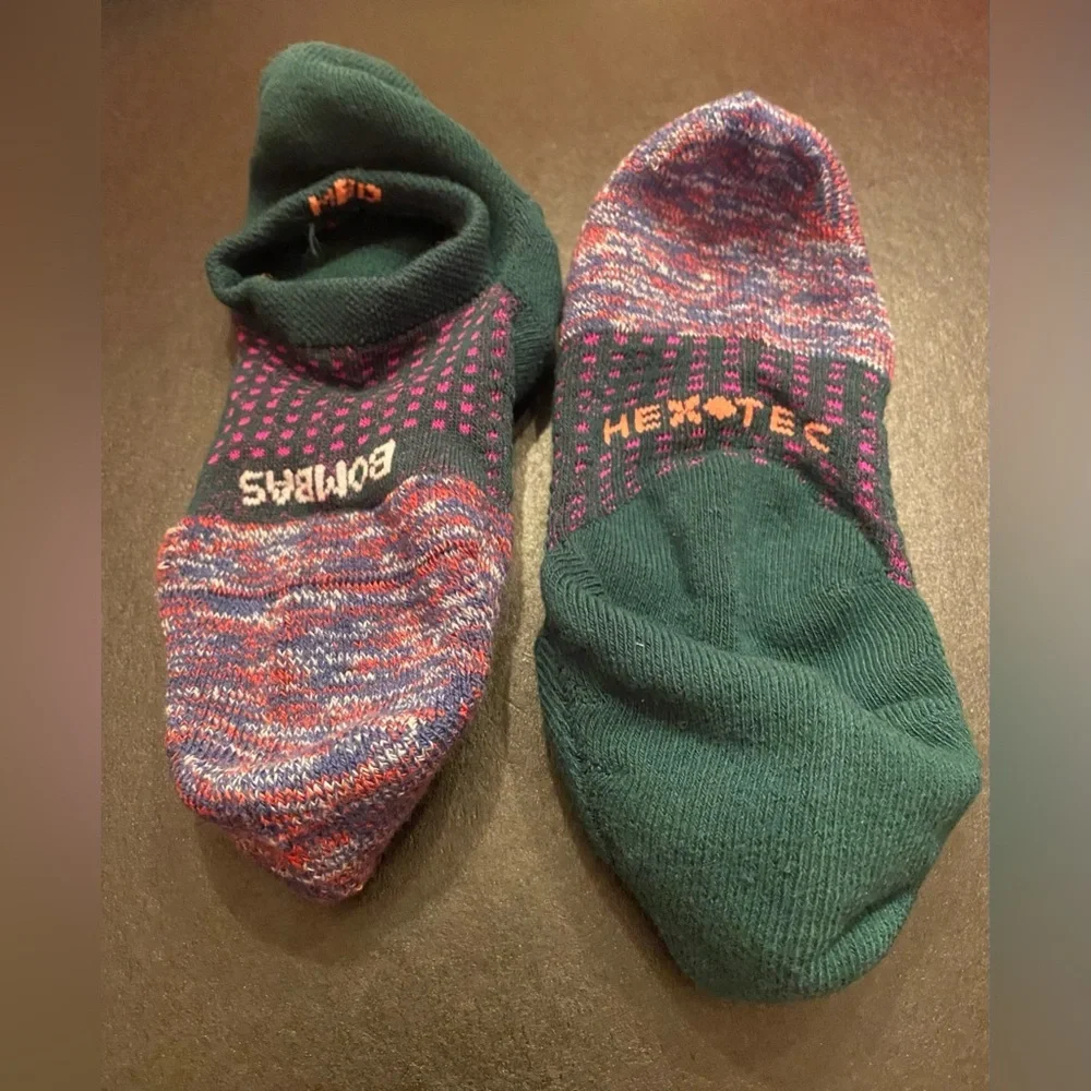 Bombas 2 Pair‎ Woman's Ankle Socks Hex Tec Size Medium NWOT